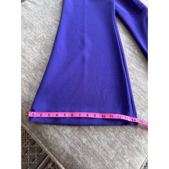 French Connection Whisper Flare Trousers In Cobalt Violet Size 8 - Picture 11 of 12